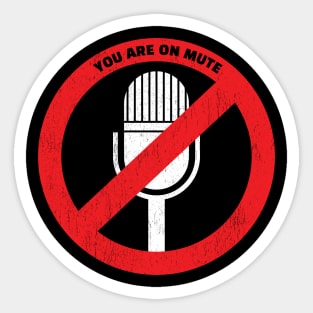 You are muted - microphone off Sticker